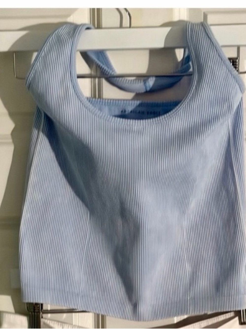 American Eagle Outfitters Light Blue Ribbed Sleeveless Tank NWOT